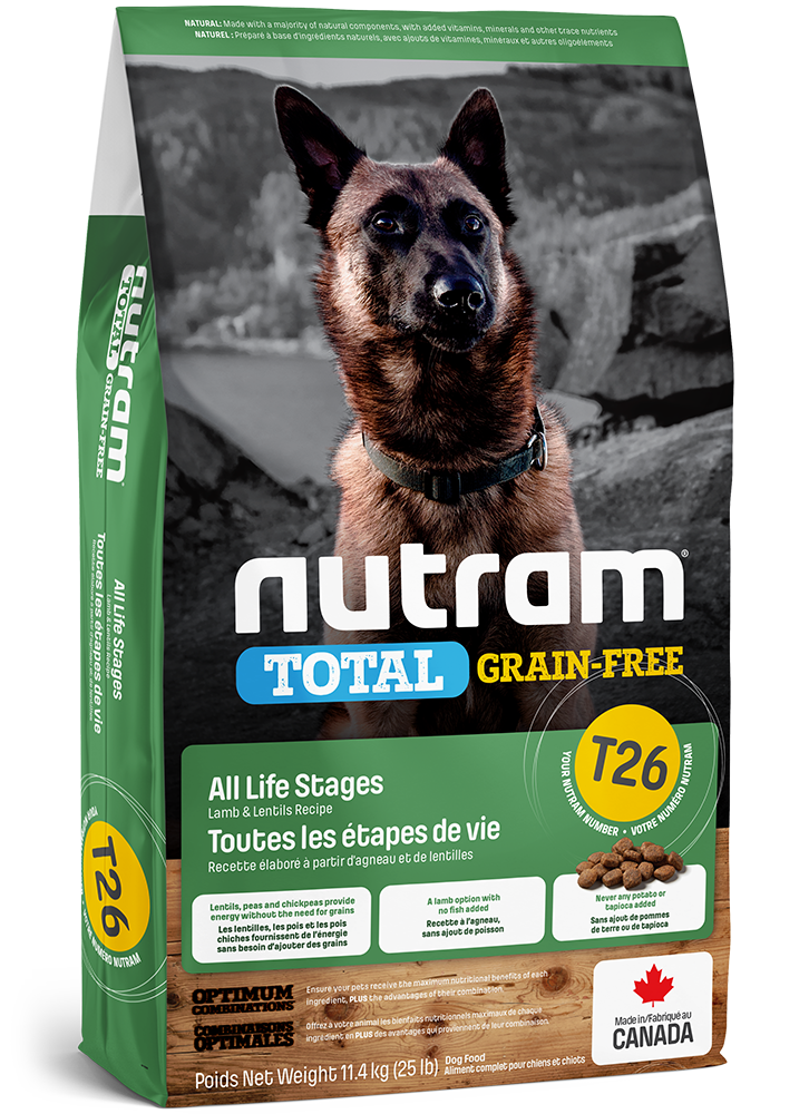 Nutram Total (T26) Dog Grain Free Lamb Lentils