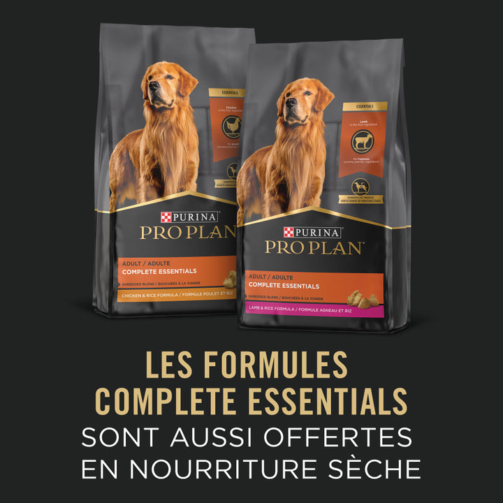 Proplan Complete Essentials Entrée de Poulet et Riz Nourriture Humide pour Chien Adulte .