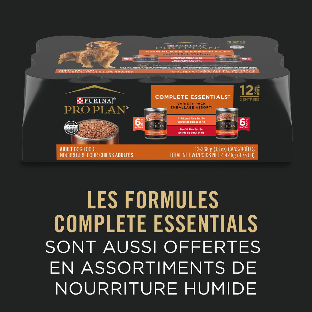 Proplan Complete Essentials Entrée de Poulet et Riz Nourriture Humide pour Chien Adulte .