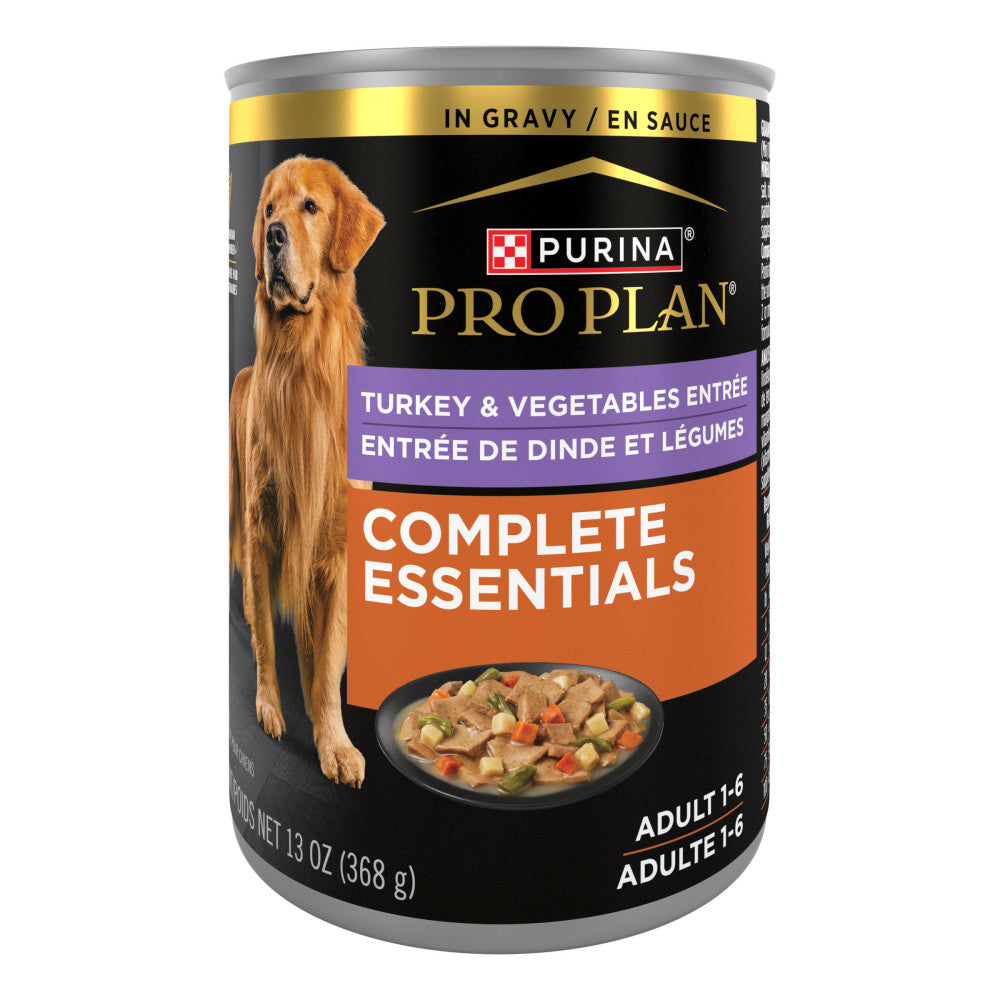 Purina ProPlan Adulte Complete Essentials Entrée de Dinde et de Légumes Tranches en Sauce Nourriture Humide pour Chiens