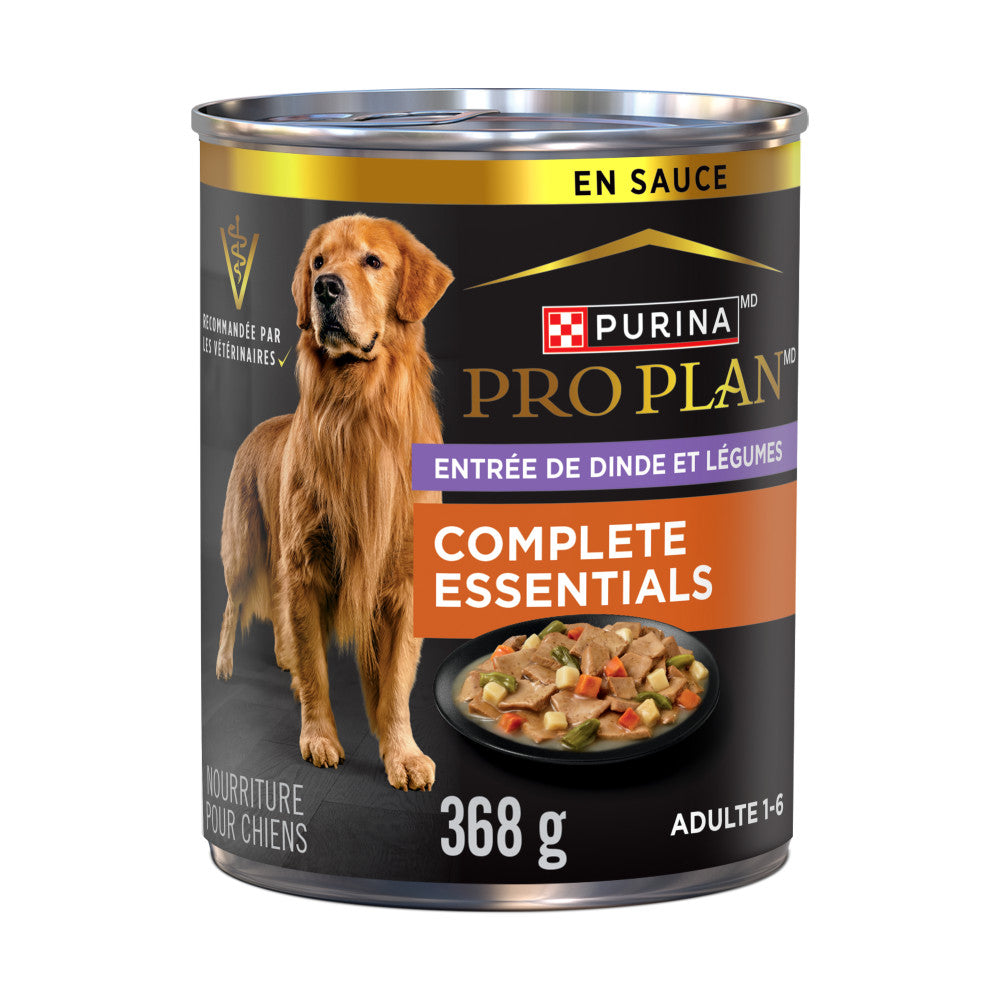 Purina ProPlan Adulte Complete Essentials Entrée de Dinde et de Légumes Tranches en Sauce Nourriture Humide pour Chiens