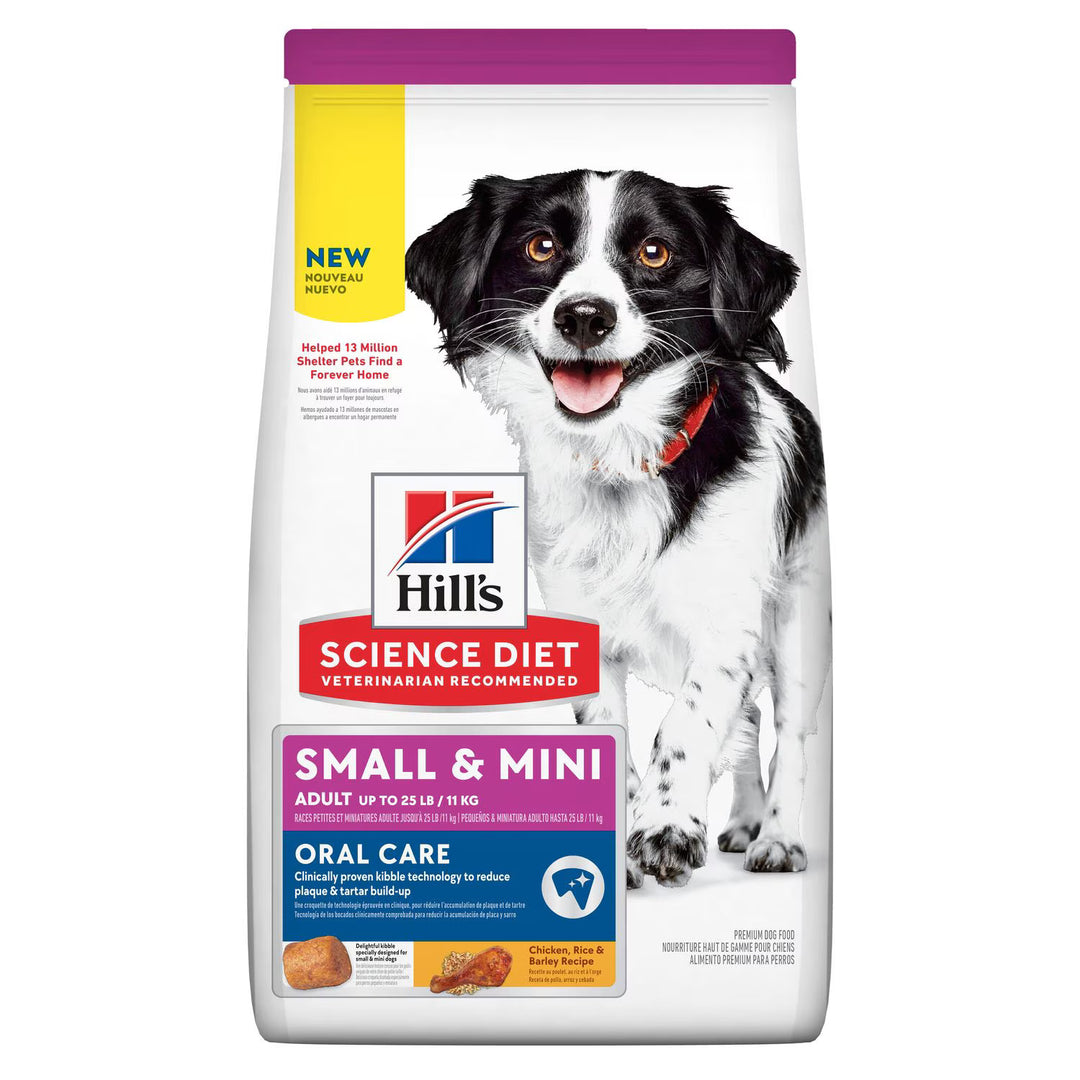 Hill's Nourriture Sèche Spécialisée Pour Chiens Santé Dentaire Chien Petite & Miniature Poulet 4 LB