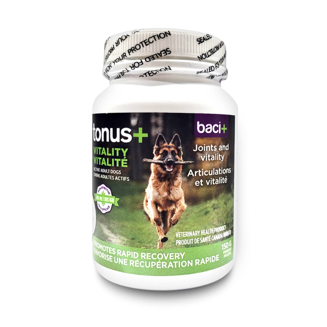 Supplément Tonus+ pour la santé articulaire, la vitalité et la récupération des chiens actifs