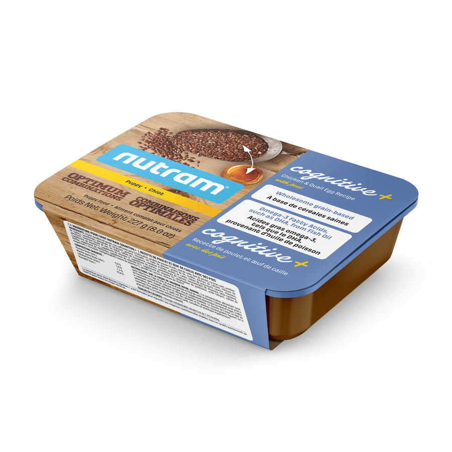 Nutram Optimal Combinations Cognitive+ Puppy Chicken, Quail Egg Peas 8Oz