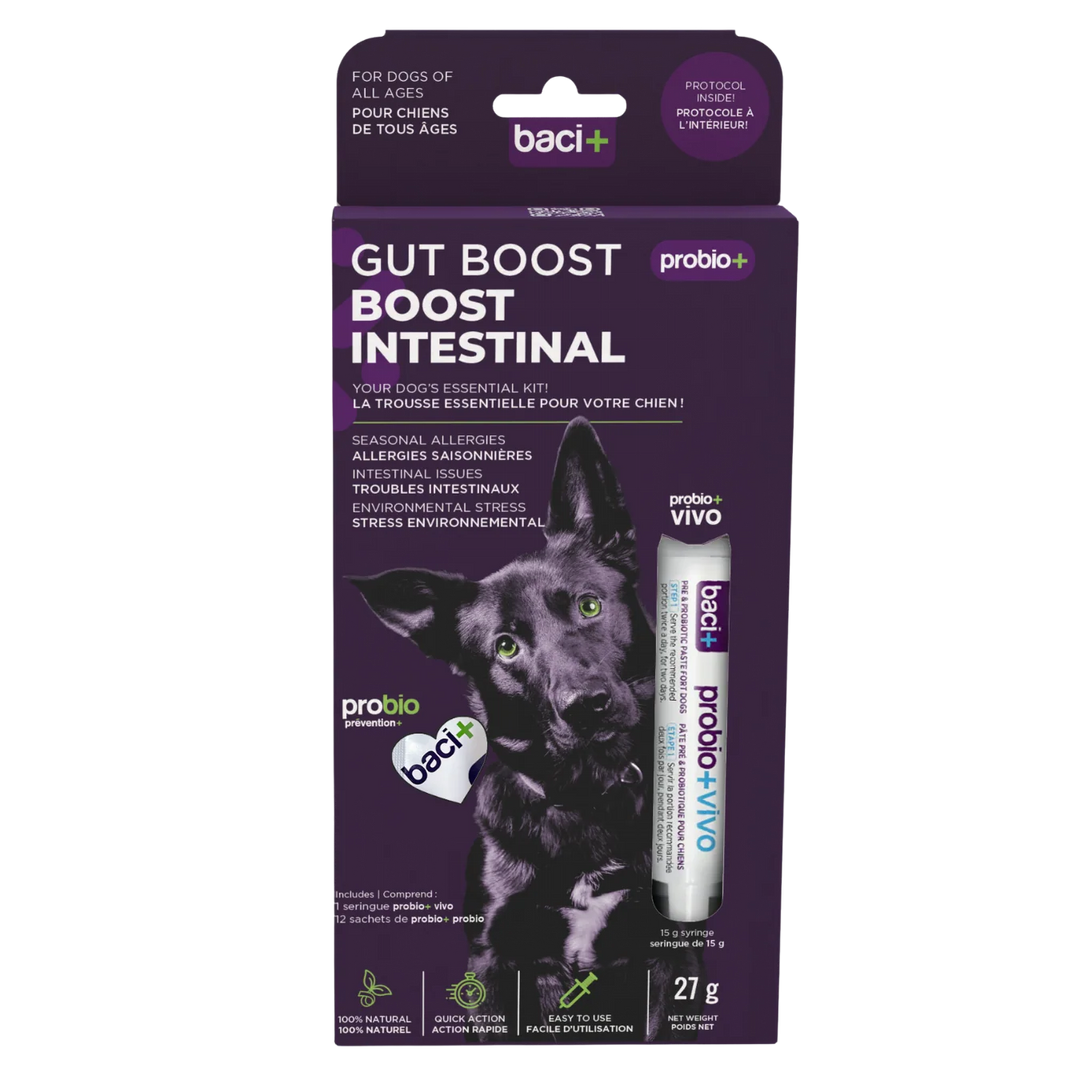 Trousse Boost Intestinal de pré et probiotiques en deux étapes pour chiens et chiots
