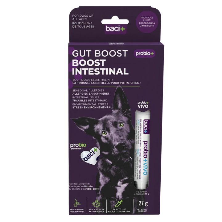 Trousse Boost Intestinal de pré et probiotiques en deux étapes pour chiens et chiots