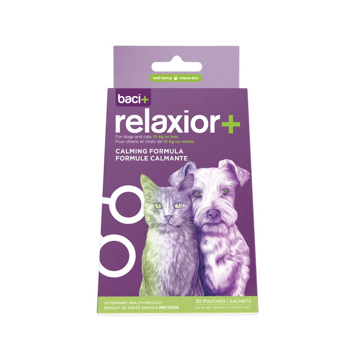 Supplément Relaxior+ apaisant contre le stress pour chiens et chats de 10 kg et moins