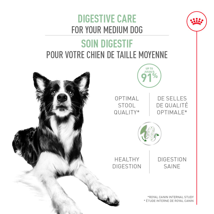 Royal Canin Chien Adulte Nourriture Sèche Moyen (Soin Digestif)