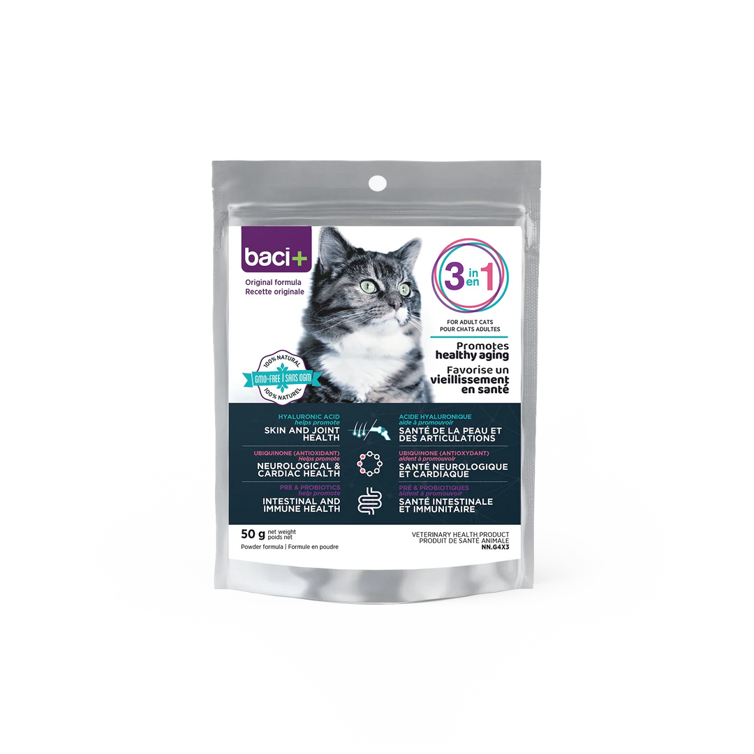 Supplément 3 en 1 pour la santé articulaire, cardiaque et intestinale des chats adultes et âgés