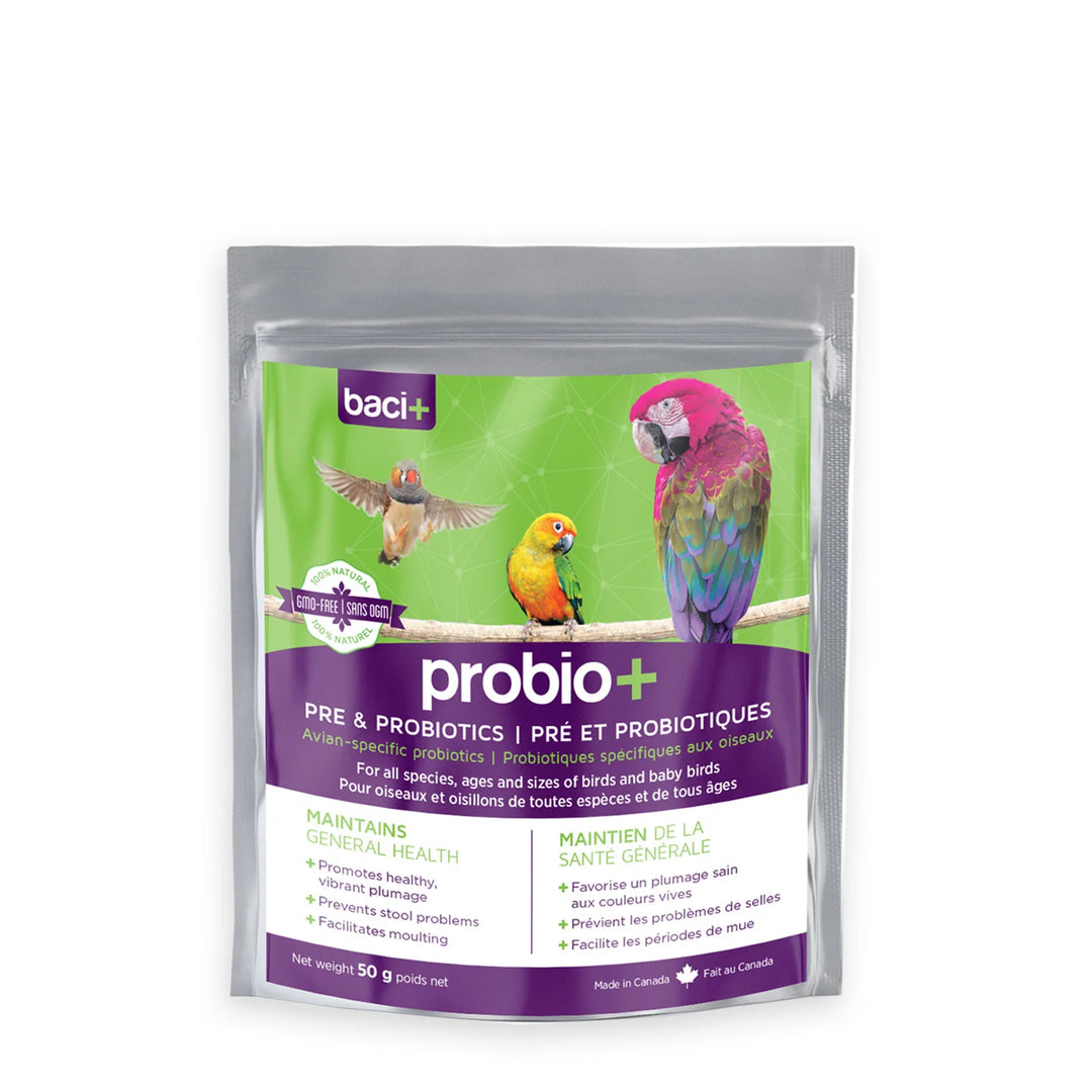 Supplément Probio+ de pré et probiotiques pour la santé intestinale des oiseaux