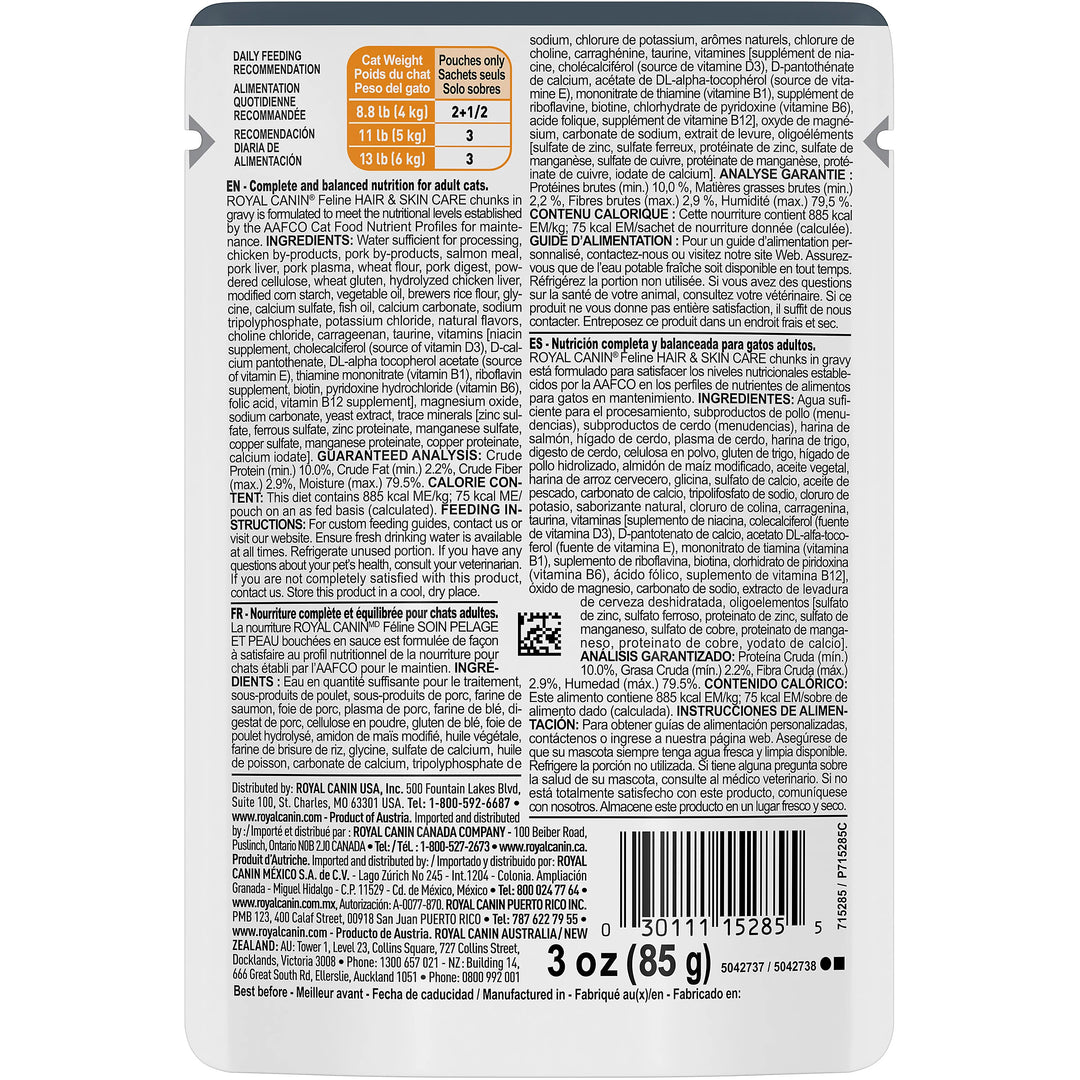 Royal Canin Chats Nourriture Humide En Sachet Soin Pelage Et Peau
