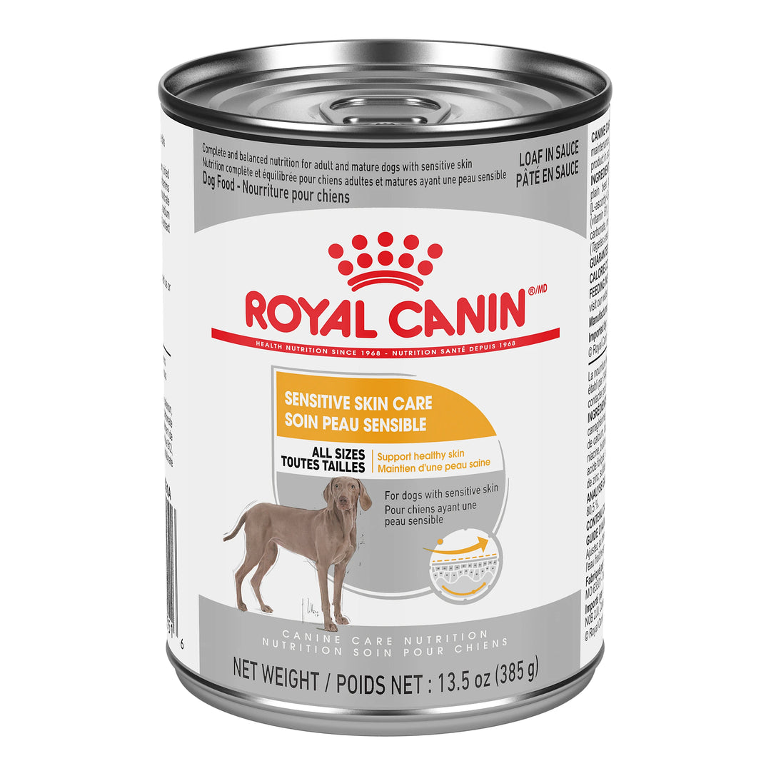 Nourriture humide en pâté et sauce pour le soin de la peau sensible chez le chien