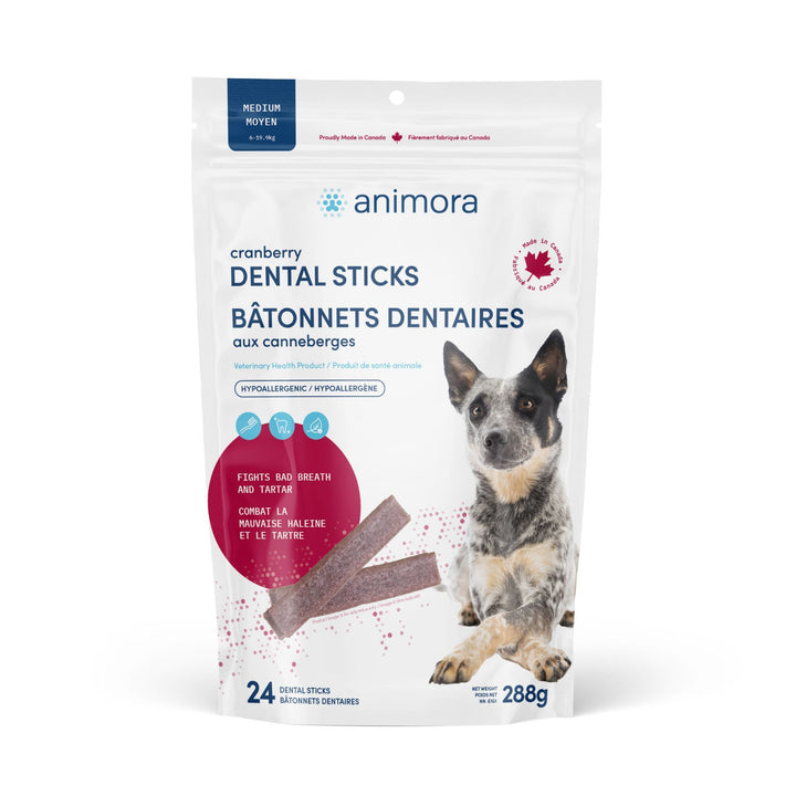 Cranberry dental sticks for tartar and bad breath for dogs