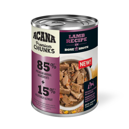Acana  Dog  Wet Food Chunks In Broth Recette Lamb Recipe