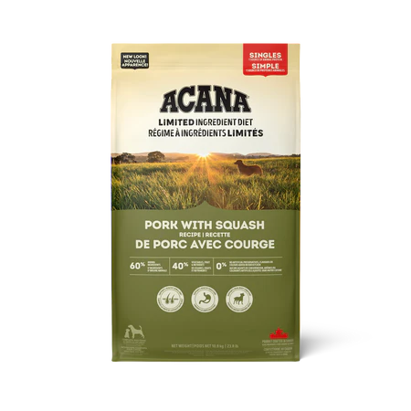Acana  Chien  Nourriture Sèche   Recette Porc Et Courge