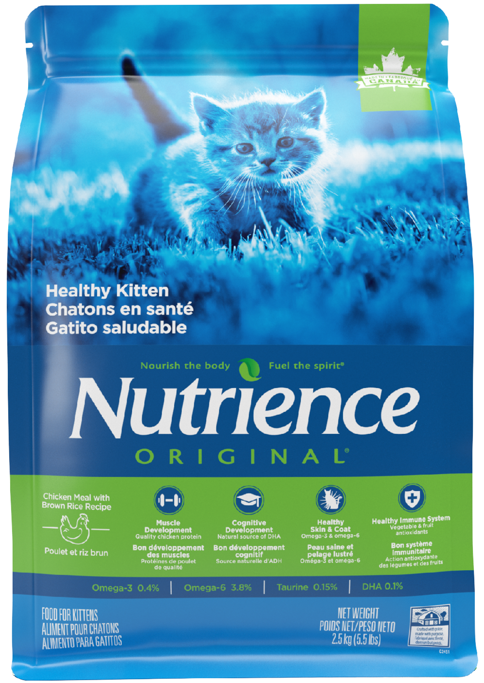 Nutrience Original Chaton en Santé Poulet Et Riz Brun