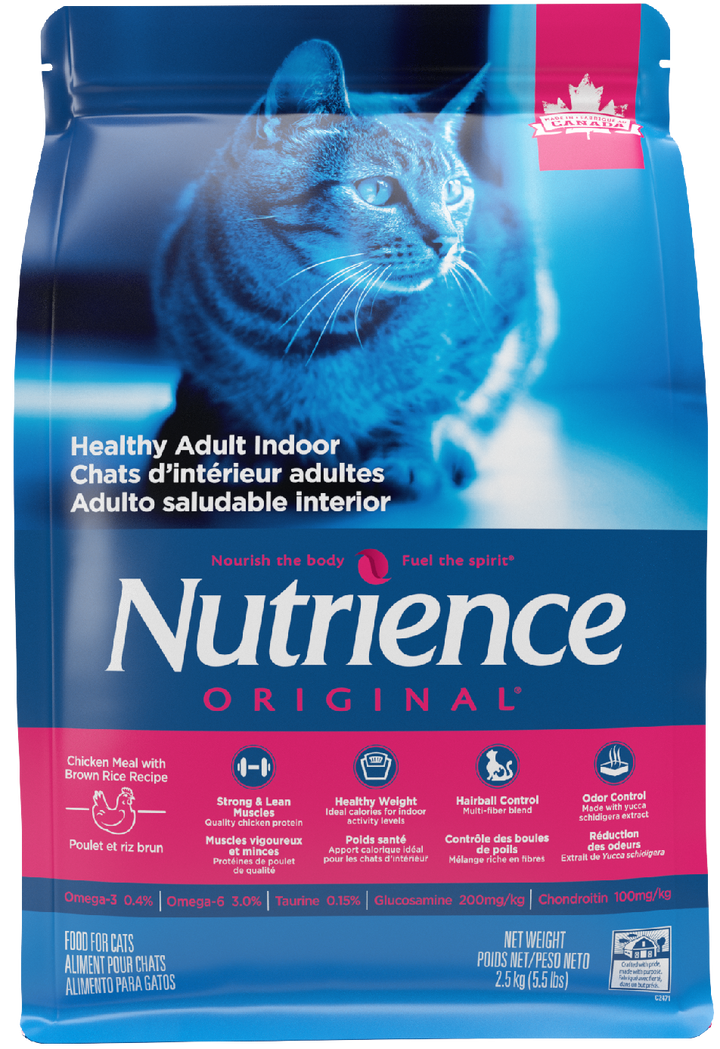 Nutrience Original Chat Adulte d’Intérieur Poulet Riz Brun