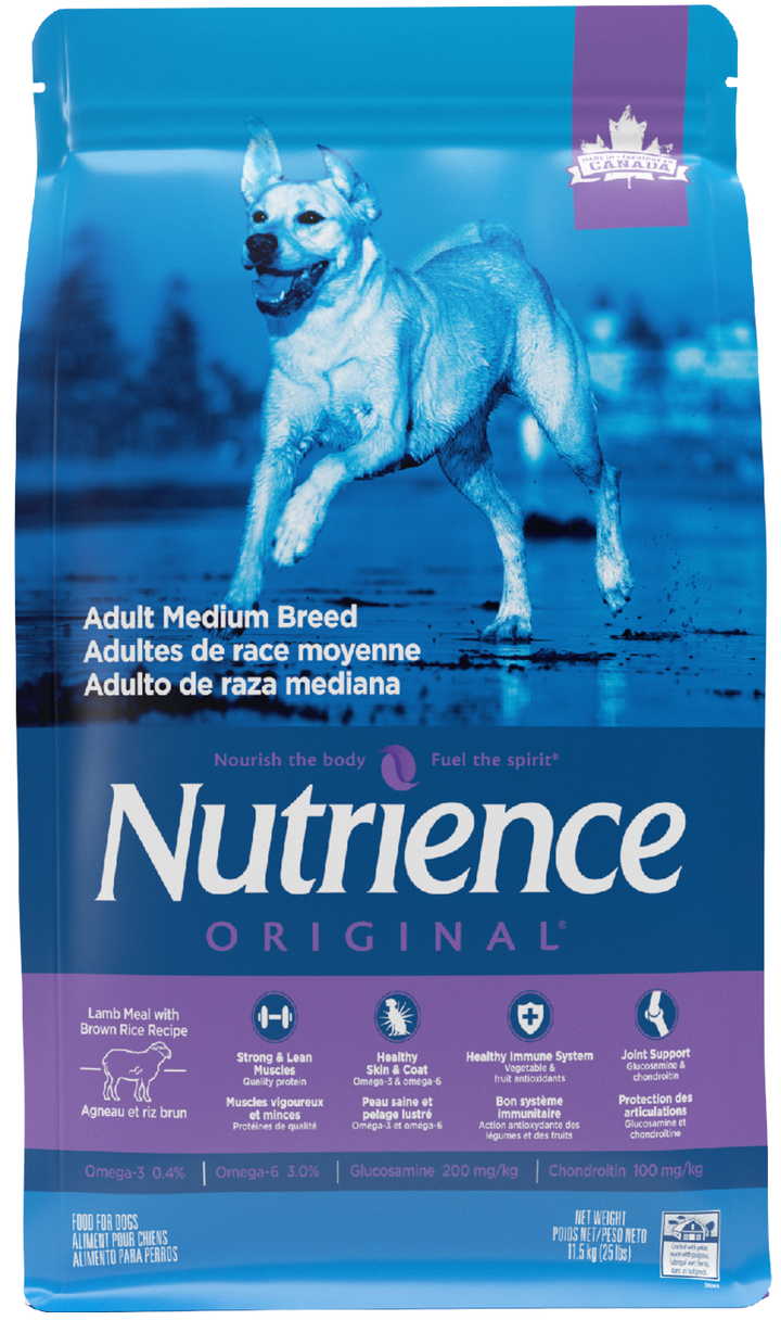 Nutrience Original Adulte Race Moyenne Agneau Riz Brun