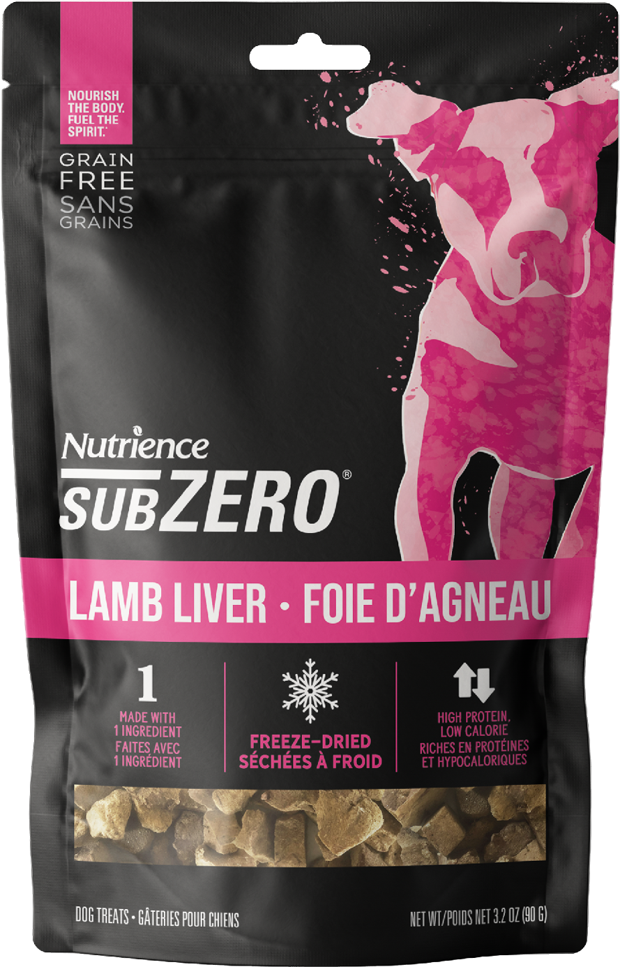 Nutrience SubZero gâteries Chien Séchées à Froid Protéine Simple Foie d’Agneau