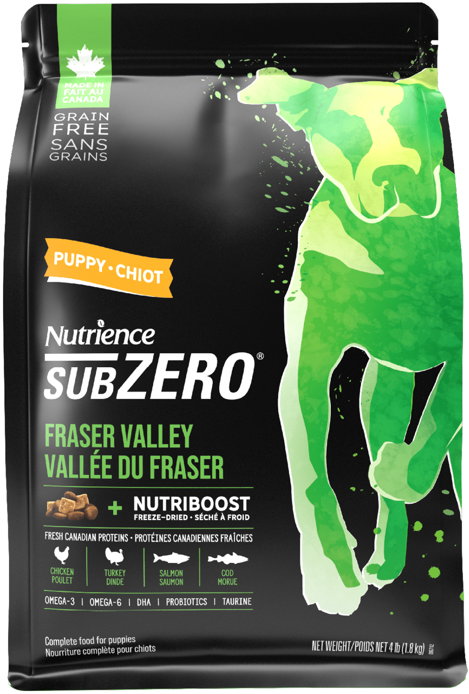 Nutrience SubZero pour chiots Vallée du Fraser