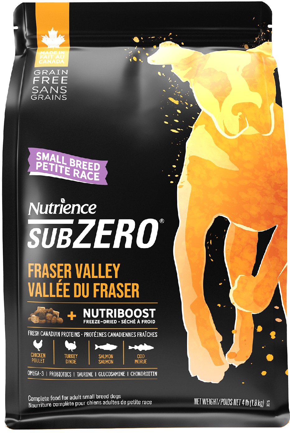 Nutrience SubZero pour chiens de petite Race Vallée du Fraser