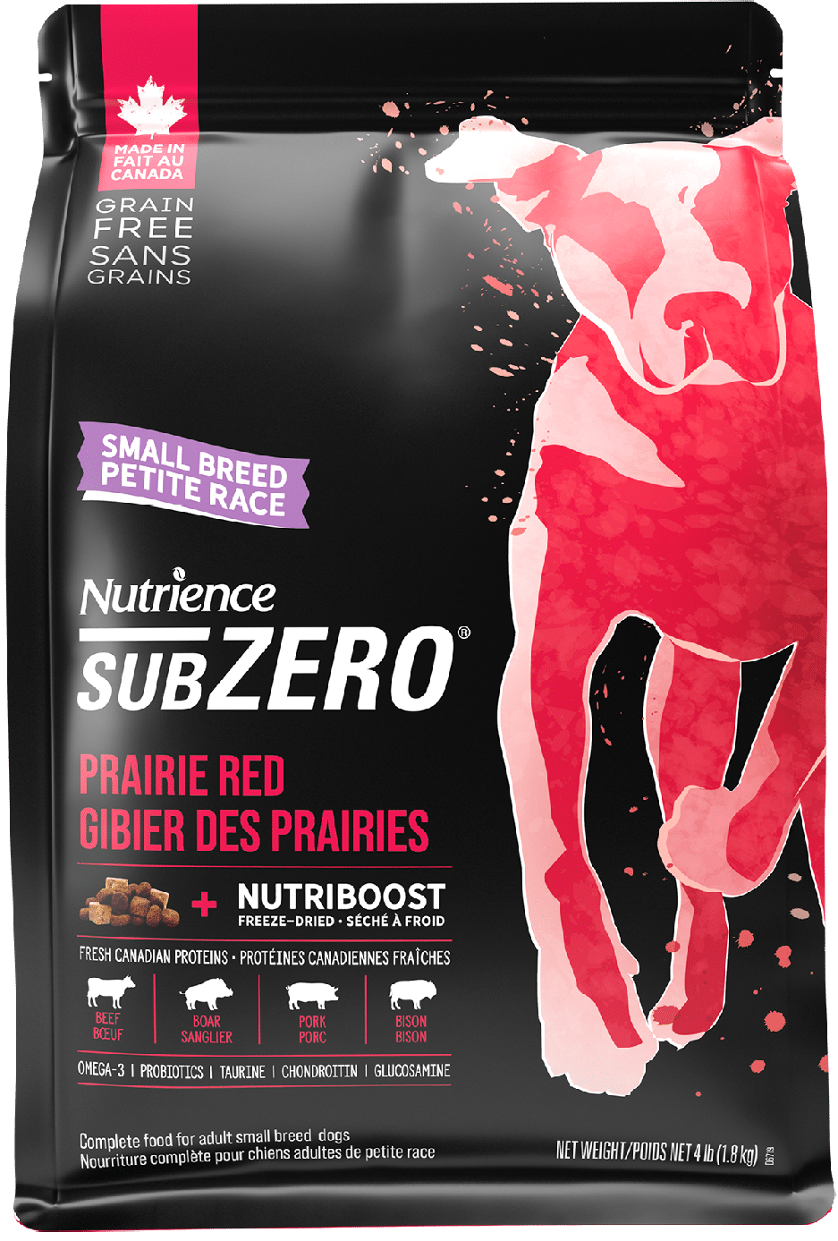 Nutrience SubZero pour chiens de petite Race gibier des Prairies pour Chien