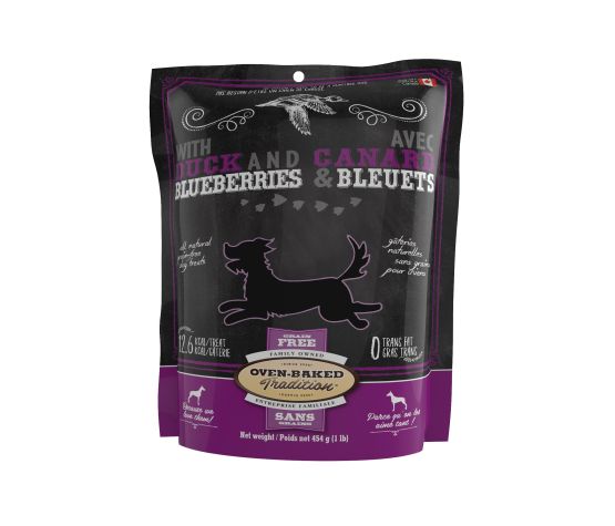 Oven Baked Dog Duck and Blueberry  Treats