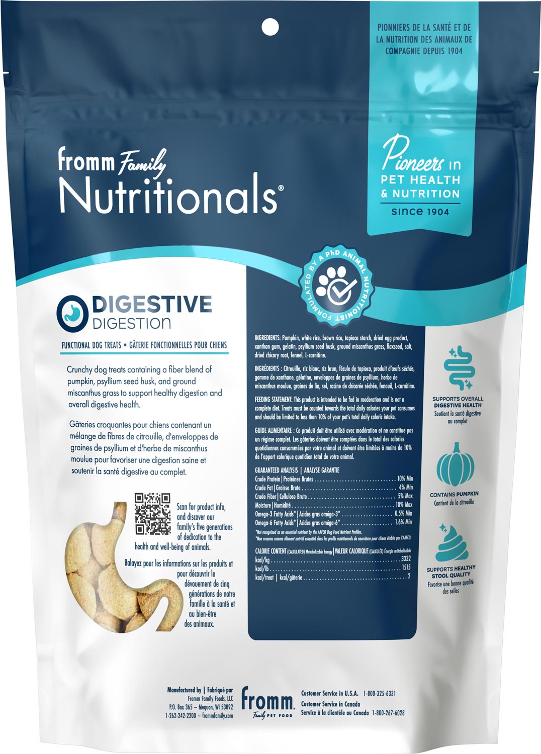 Fromm Nutritionals Chien Gâteries Digestion 6Oz