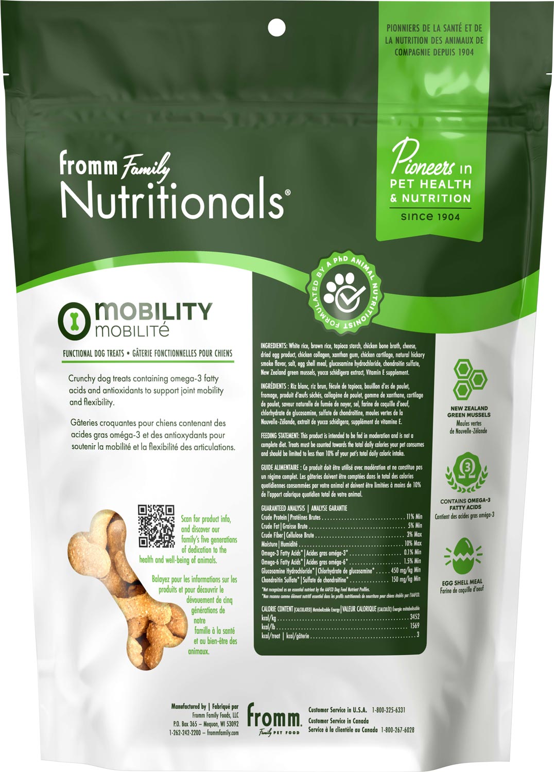 Fromm Nutritionals Chien Gâteries Mobilité 6Oz