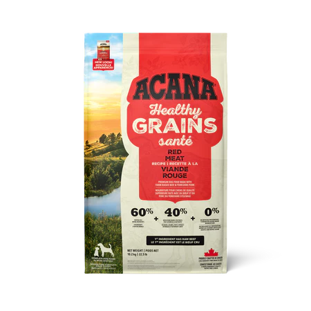 Acana Grains Santé pour Chien Recette Viande Rouge