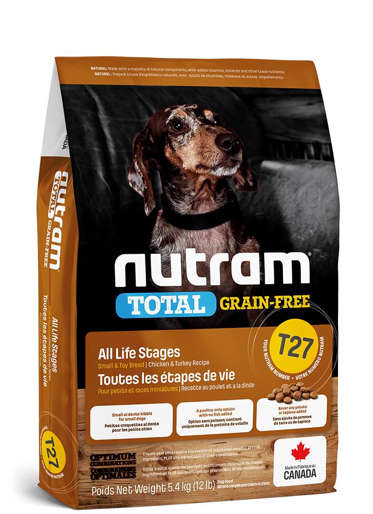 Nutram Total (T27) Chien Petite Race Sans Grains Poulet Et Dinde 4.4Lbs