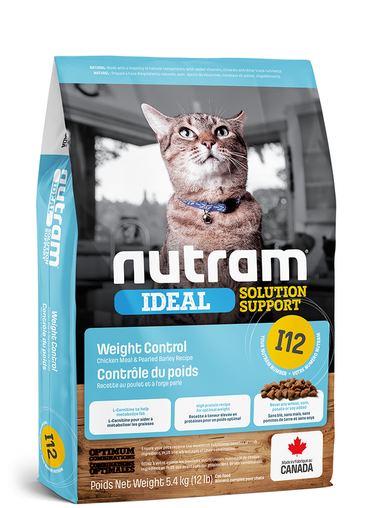 Nutram Ideal (I12) Weight Control Cat Chicken & Barley 2.5Lbs