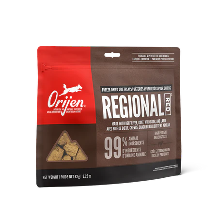 Orijen Chien Gâteries Lyophilisées Regional Red