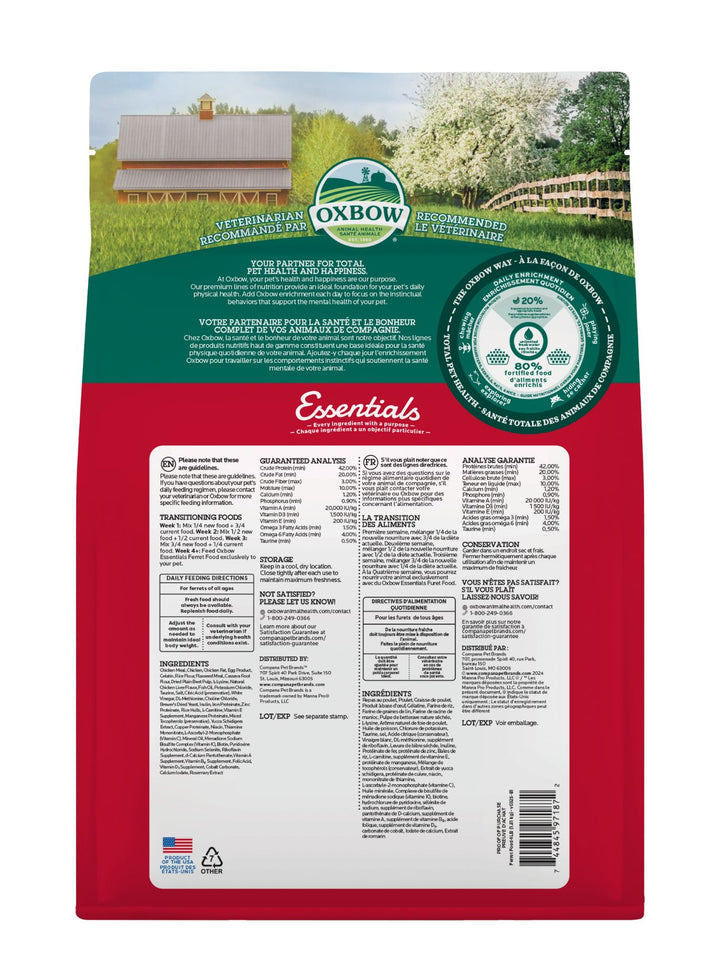 Oxbow Essentials Nourriture Pour Furet