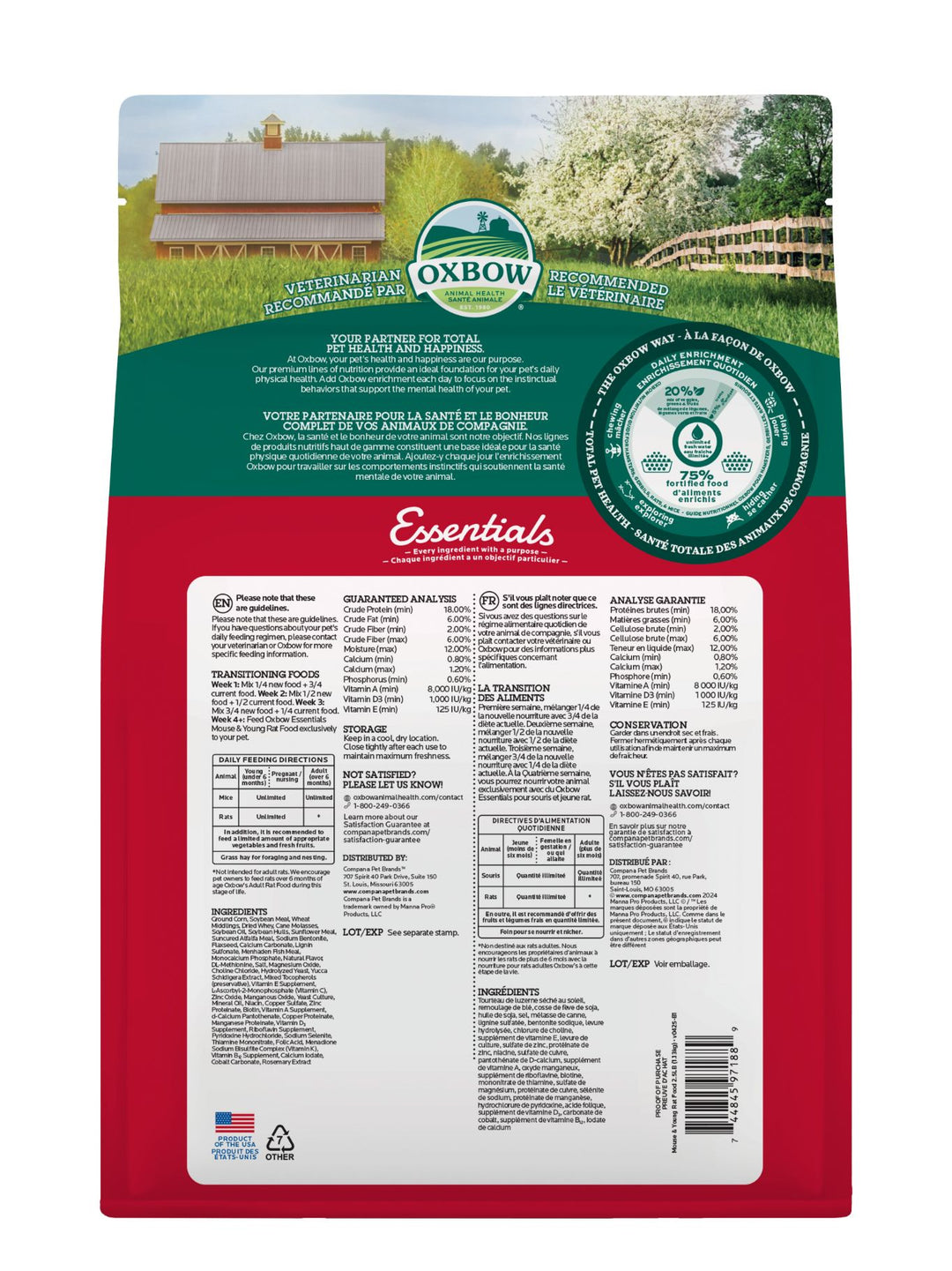 Oxbow Essentials Nourriture Pour Souris / Jeune Rat