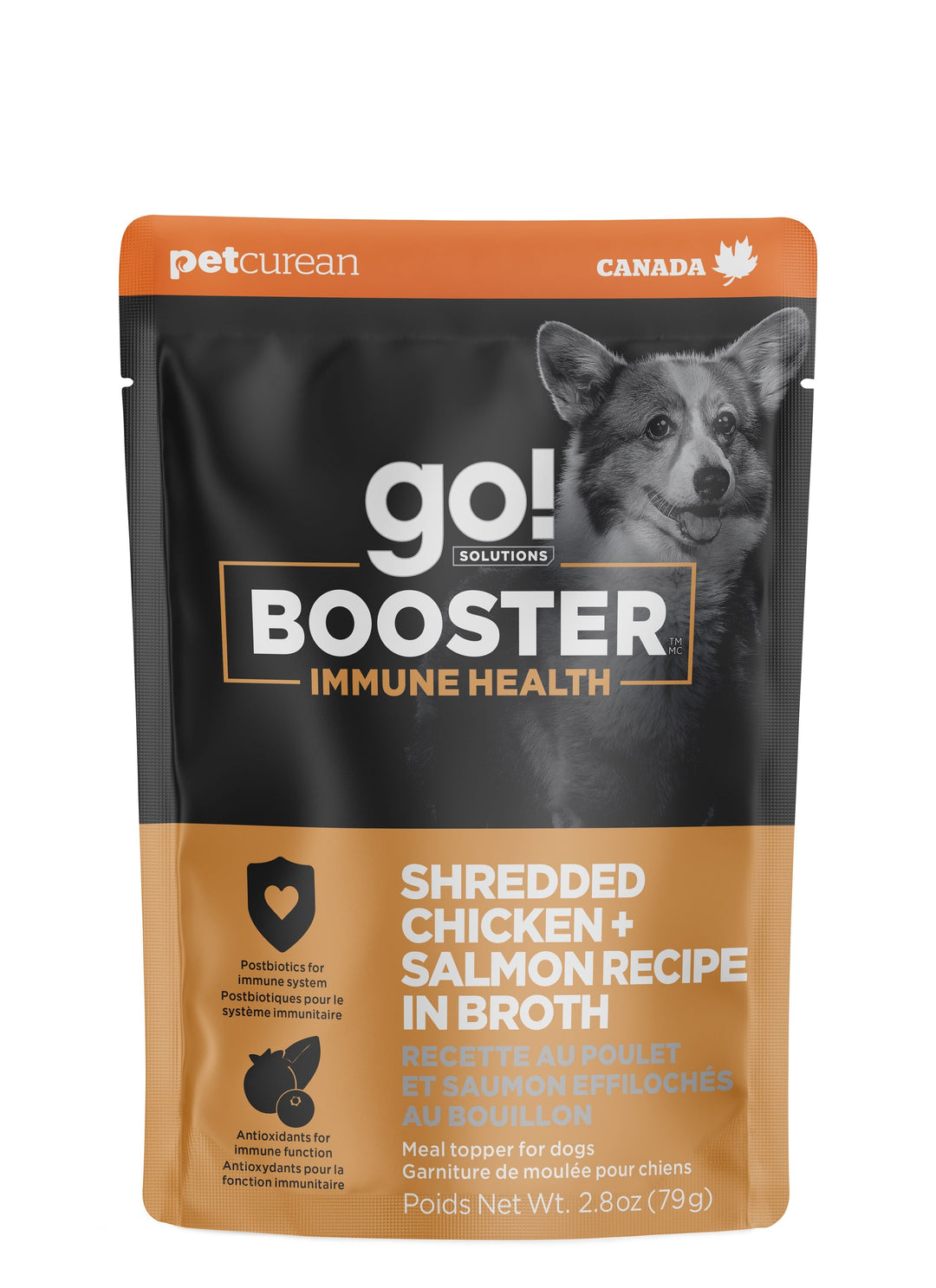 Pet Curean Go! Booster Chien Systeme Immunitaire Poulet et Saumon