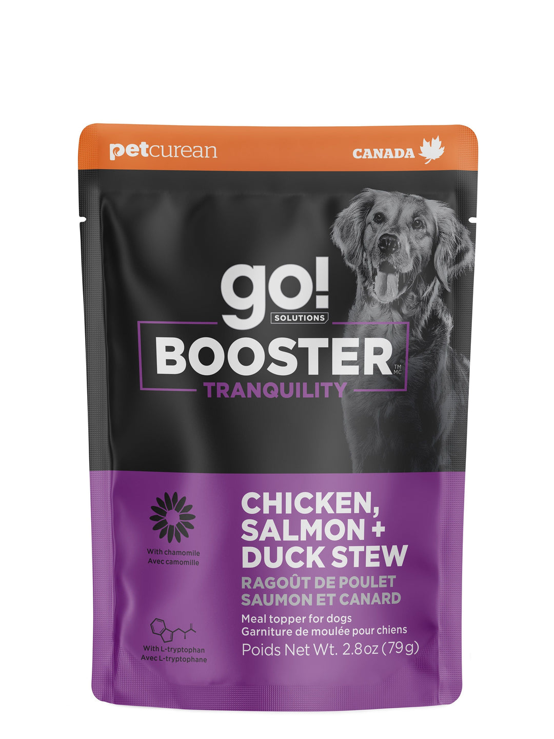 Pet Curean Go! Booster Chien Tranquilite Poulet, Saumon et Canard