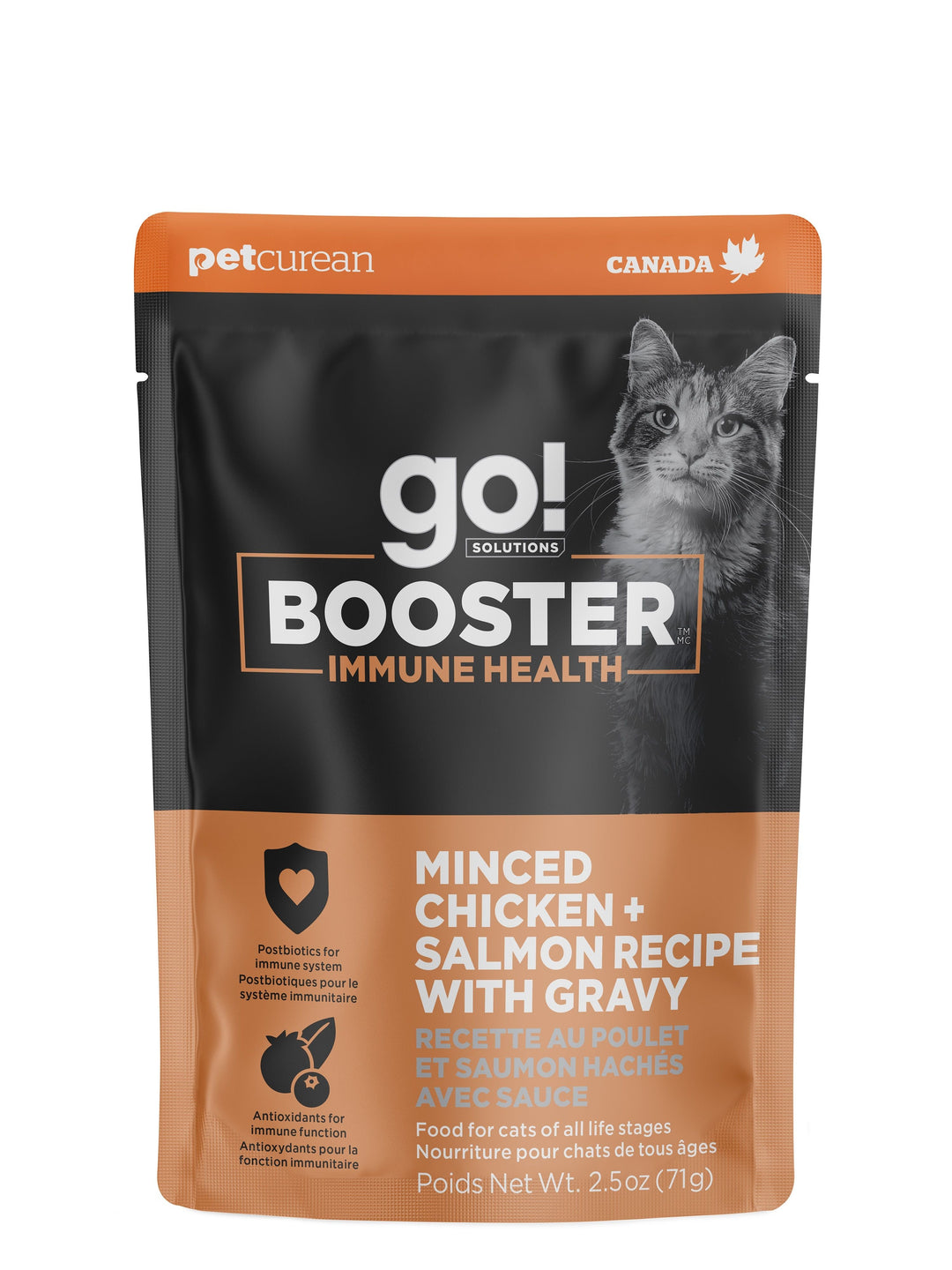 Pet Curean Go! Booster Chat Systeme Immunitaire Poulet,Saumon