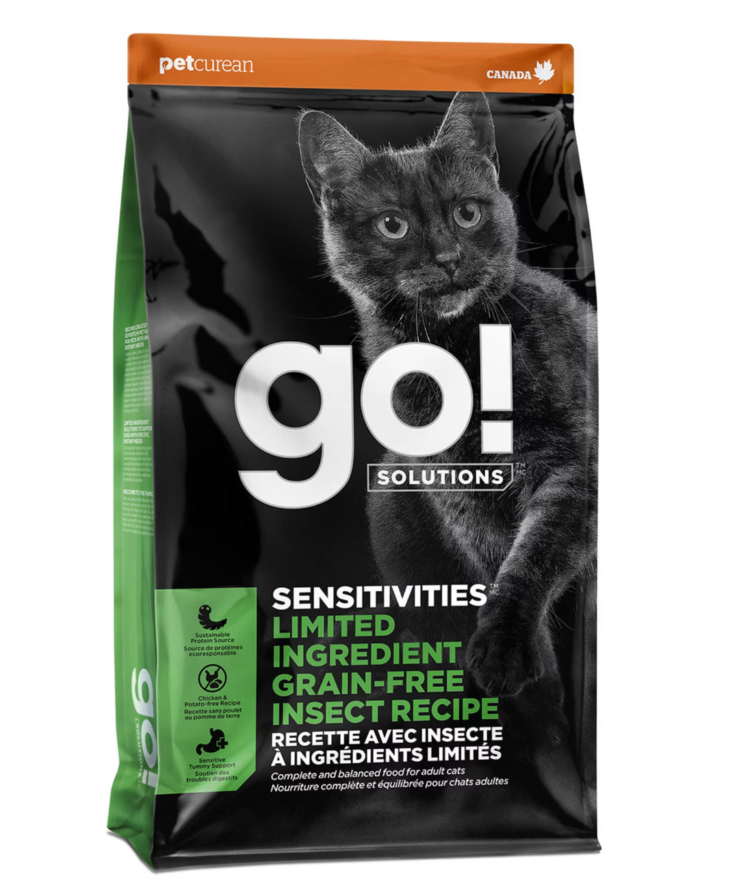 Pet Curean Go! Sensitivities Nourriture Sans Grain Chat Recette aux Insectes