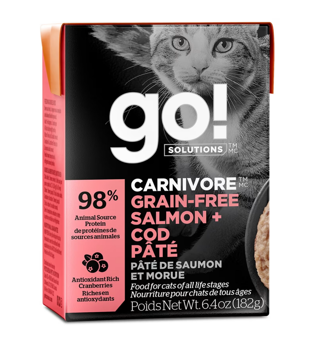 Pet Curean Go! Chat Sans Grains Pâté De Saumon et Morue