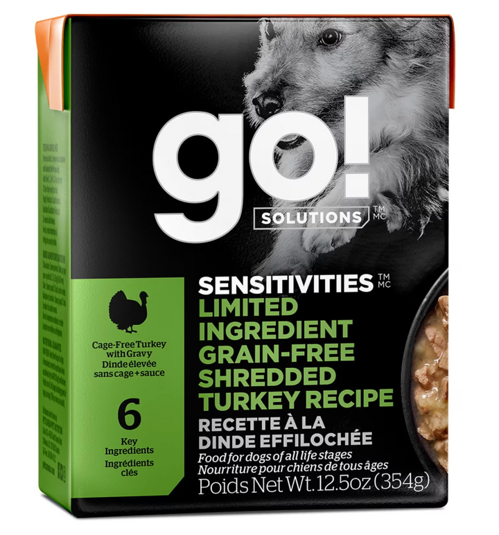 Pet Curean Go! Chien Sensitivities Sans Grains Dinde Hachée