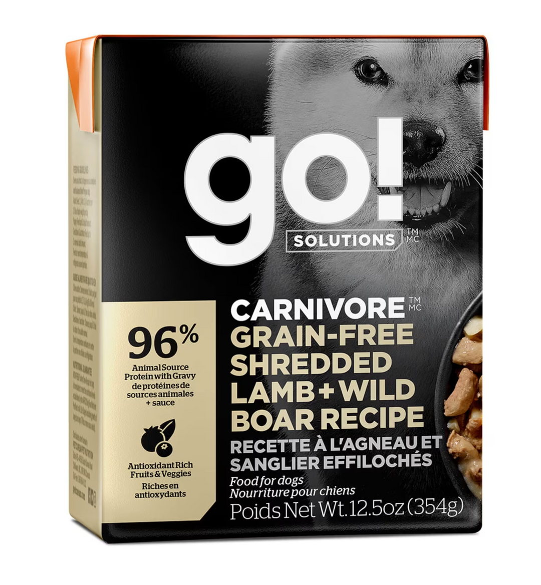 Pet Curean Go! Chien Carnivore Sans Grains Agneau, Haché et Sanglier